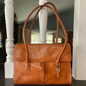 Vintage Fossil Satchel Shoulder Hand Bag with Charm